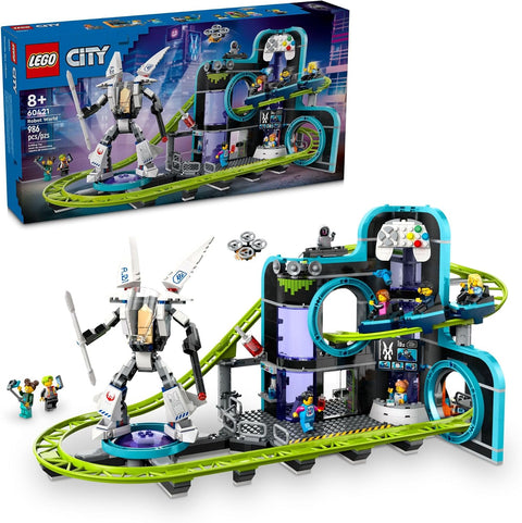 LEGO City Robot World Roller Coaster Building Set - Kids Engineering Toy with Posable Mech Suit for Boys & Girls, Ages 8+ - Gift Ideas for Christmas - 60421