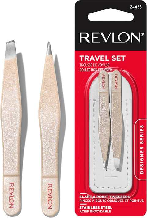 Revlon Designer Series 2-Piece Mini Tweezer Set For Travel