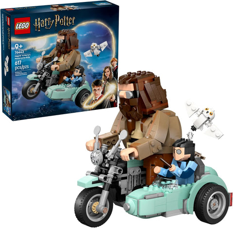 LEGO Harry Potter Hagrid & Harry's Motorcycle Ride Building Toy - Kids Motorcycle Toy for Boys and Girls, Harry Potter Fans, Ages 9+ - Gift Idea for Birthdays - 76443