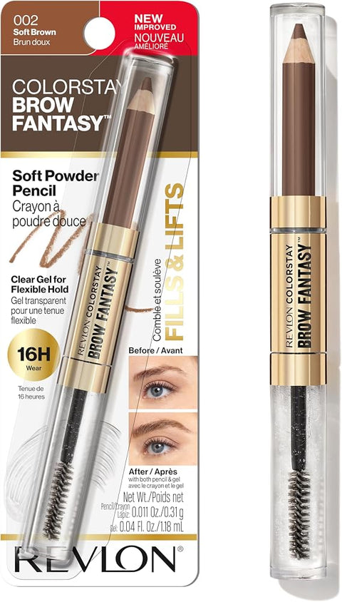 Revlon ColorStay Brow Fantasy Pencil & Gel, 002 Soft Brown