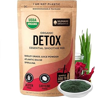Numami Organic Detox Smoothie Mix with Healthy Spirulina, Atlantic Dulse and Barley Grass Juice Powder
