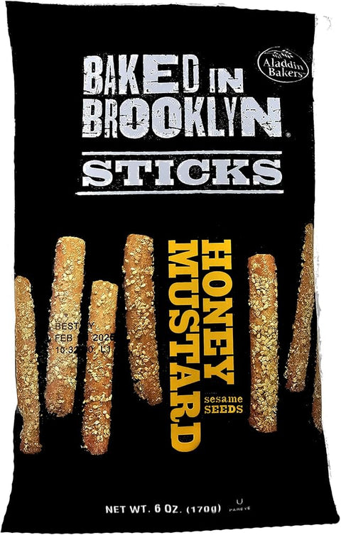 Baked in Brooklyn Honey Honey Mustard Breadsticks with Sesame Seeds - 6 Pack
