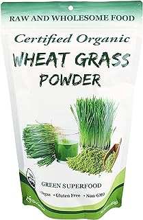 Cherie Sweet Heart Organic Wheat Grass Powder, Rich in Vitamins, Fibers, Fatty Acids and Minerals, Vegan Friendly (16 Ounce, 57 Servings)