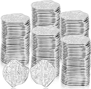 Hanaive 100 Pcs Silver Plastic Pirate Coins for Treasure Chest Party Favors