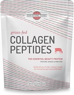EARTHTONE Collagen Peptides Powder | Hydrolyzed Grass-Fed Non-GMO Protein, 16 oz