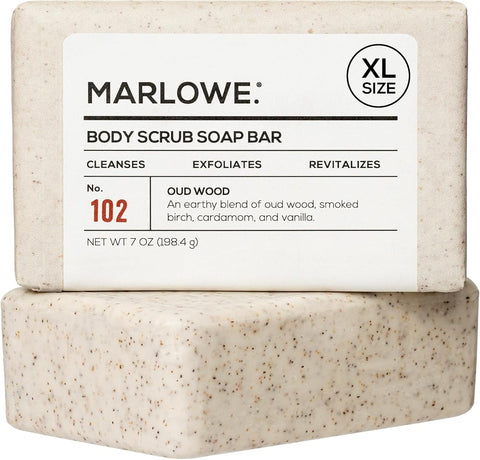 Marlowe. Body Scrub Soap, Exfoliating Soap Bar, Oud Wood, 7 oz - Personal Care