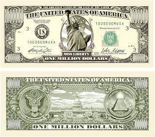 American Art Classics Traditional Million Dollar Bills, Pack of 500