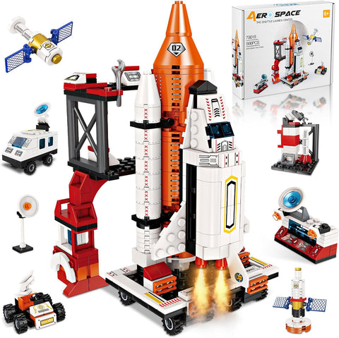 12-in-1 Space Shuttle & Rocket Building Toys for Kids 6-12