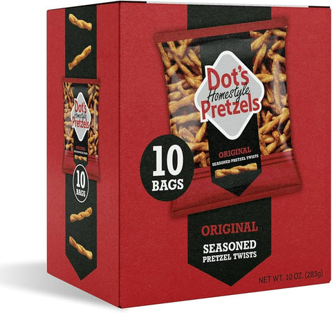 Dot'S Pretzels Original Seasoned Pretzel Twists Snack Bags, 1 oz, 10 ct - Personal Care