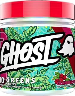 GHOST Greens Superfood Powder, Cranberry, 30 Servings, Gluten-Free