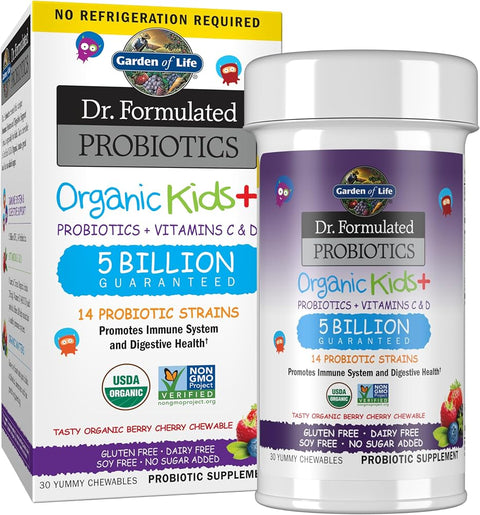 Garden of Life Dr. Formulated Kids+ Probiotics, Shelf Stable, Berry Cherry - Personal Care