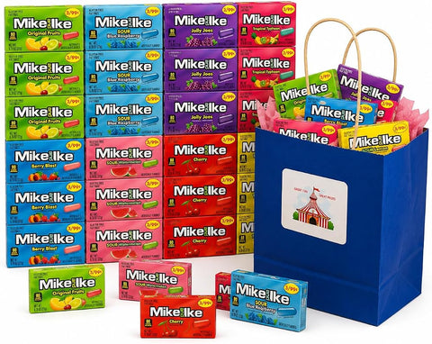 Mike and Ike Variety Pack Candy, 32 Snack Size Packs, 0.78 oz Each