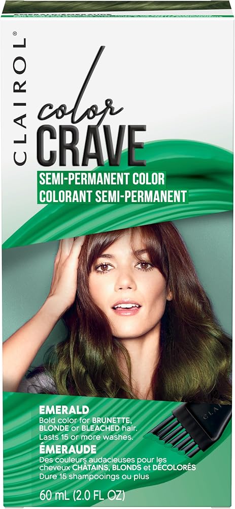 Clairol Color Crave Semi-permanent Hair Dye, Emerald Hair Color, - Hair Care - Beauty