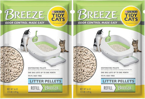 Purina Litter Tidy Cat Breeze Pellets, 3.5 lb, 2 Packs, Limited Edition