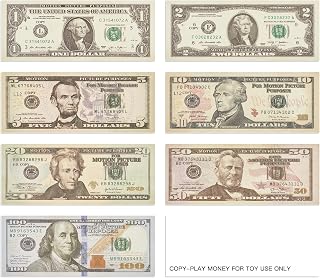 Play Money Set,7 Denomination,100 of Each Denomination