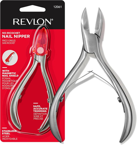 Revlon No-Ricochet Nail Nipper, Silver, 1 Count