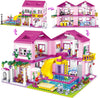 Pink Girls Summer Villa Friends Building Set Compatible with Friends Construction Educational Toy for Kids Age 8-12 and Up 1018 PCS