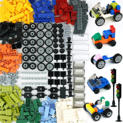 Wheels and Axles Sets Car Tires with Classic Bricks Starter Building Kit