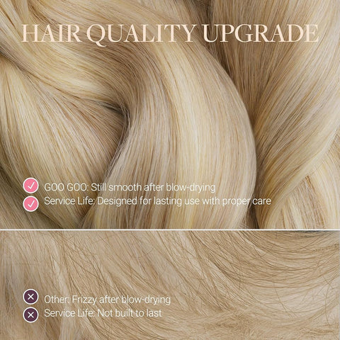 GOO GOO Tape in Hair Extensions Human Hair 10" 40pcs #5 Light Ash Brown