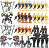 Toysvill Battle Robots Building Block Set, 35 PCS Military Droid Minifigures with Weapons, Construction Toy