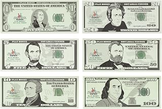 Play Money - 200Pcs $1, $5, $10, $20, $50 & $100 Bills Pretend for Kids