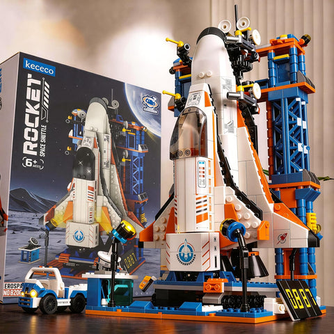 Space Exploration Spaceship Building Kit, 1068 Pcs STEM Model Toy for Kids