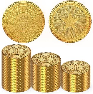 Byhoo 50 PCS Metal Gold Coins, Pirate Coins for DND, Stress Relief Tool