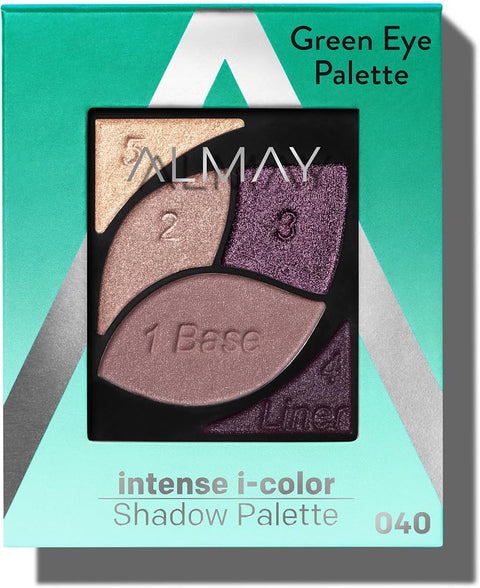 Almay Intense I-Color Enhancing Eyeshadow Palette, 040 Green Eyes, 0.1 oz