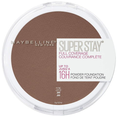Maybelline Super Stay Full Coverage Powder Foundation Makeup, Up - 375 JAVA (1 Count)