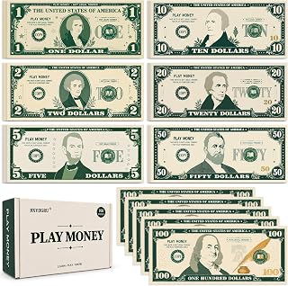 Play Money for Kids, Educational Pretend Money Set, Fake Money Toy