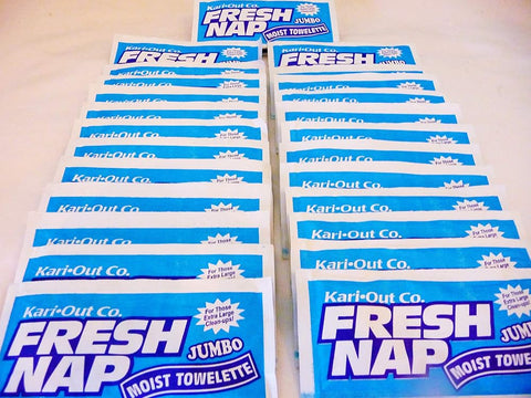 Moist Wet Wipe Wet Nap Towelette/Xtra Large 8 X 10 / Lemon Scent / 50 Count Pack