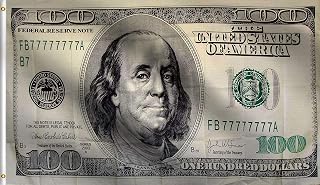 DMSE 100 One Hundred Dollar Bill Flag 2X3 Ft Foot 100% Polyester 100D Flag