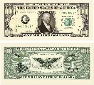 Pack of 5 - American Patriot Million Dollar Bill