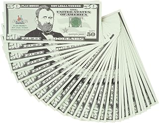 Play Money - 200Pcs $50 Bills Pretend Money for Kids, Banking Toy