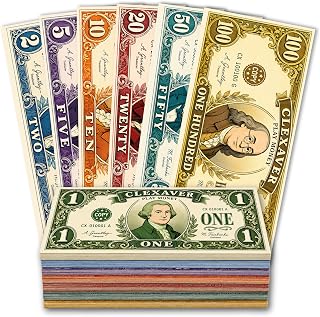 Play Money for Kids, 140 Count Educational Pretend Bills Set