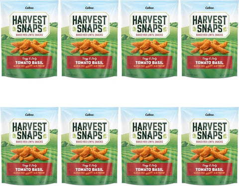 Harvest Snaps (Tomato Basil Snack Crisps, 8 Snack Packs), 3.0 ounces
