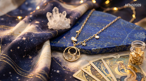 The Celestial Dreams Charm Necklace.