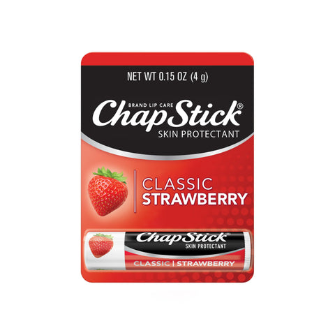 ChapStick Classic Strawberry Lip Balm Tubes, Lip Care and Lip Moisturizer - 0.15 Oz (Pack of 1)