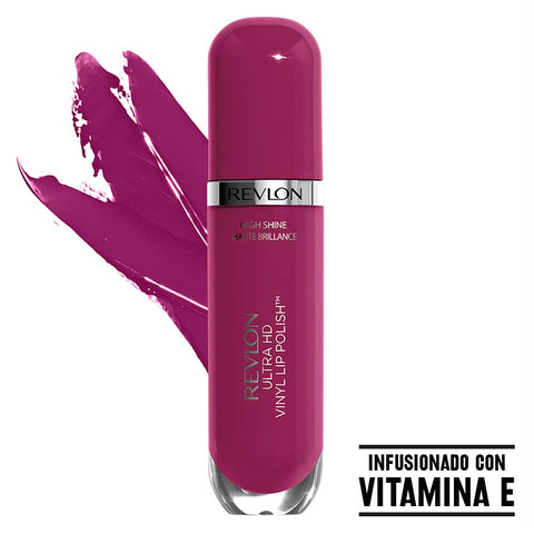 Revlon Ultra HD Vinyl Lip Polish, Liquid Lipstick, Berry Blissed, Berry Gloss
