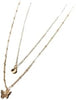 Charming Charlie 2-layered Gold Necklace With Moissanite And Butterfly Pendant- Women's La - Image 3