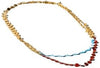 Charming Charlie 2-Layered Gold-Plated Beaded Chain Necklace - Blue Diamond Shape and Oran - Image 3