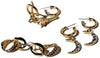 Charming Charlie 3 Pairs of Gold-Plated Earrings - Elevate Your Style with Eiffel Tower, H - Image 3