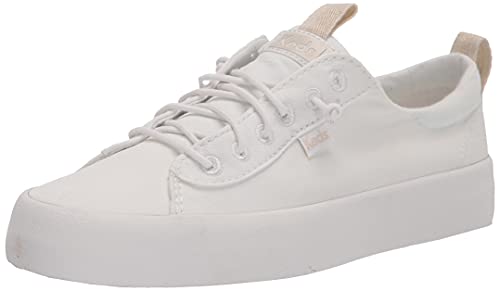 Keds Women's Kickback Organic Cotton Sneaker, White, 9