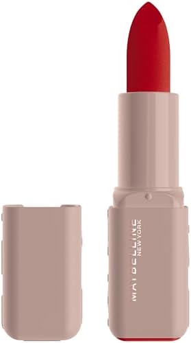 MAYBELLINE Serum Lipstick, Hydrating Lip Makeup with 8HRs of Lip Plumping Moisture with Hyaluronic Acid + Oil Blend, Wild Card (Midtone Red Matte)