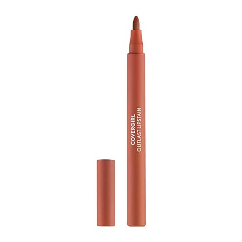 Covergirl Outlast Lipstain, 35 Canyon, Smooth Application, Precise Pen-Like Tip, Transfer-Proof, Satin Stained Finish, Vegan Formula, 0.06oz - Personal Care