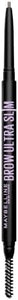 Maybelline Express Brow Ultra Slim Eyebrow Makeup, Brow Pencil with Precision Tip and Spoolie for Defined Eyebrows, Soft Brown 255, 1 Count