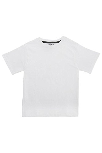 French Toast Boys' Short Sleeve Crewneck Tee,White,5