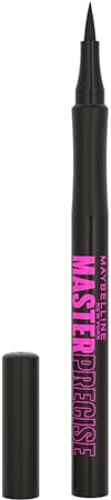 Maybelline Eyestudio Master Precise All Day Waterproof Liquid Eyeliner Makeup, Black, 1 Count (Packaging May Vary)