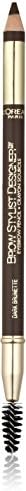 L'Oreal Paris Brow Stylist Designer Eyebrow Pencil, Dark Brunette [315] 0.045 oz - Personal Care