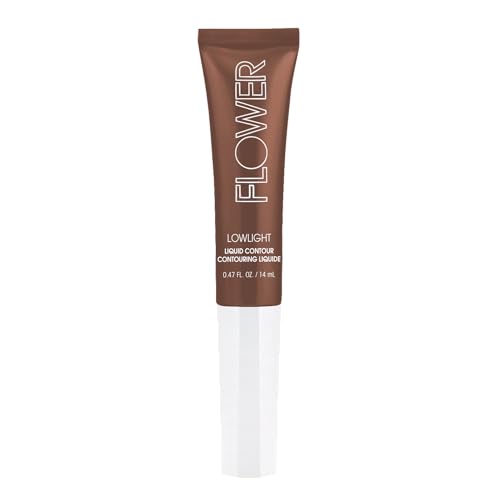 Flower BEAUTY By Drew Barrymore Lowlight Liquid Contour - Natural Finish + Buildable Coverage - Built-In Cusion Applicator - Deep - Personal Care